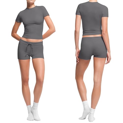 Ensemble de sport 2 pièces confortable taille élastique M - 3
