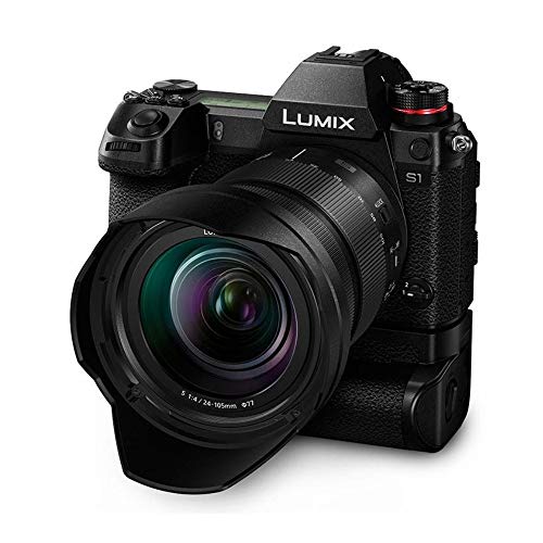 Image of Panasonic LUMIX S1 Full Frame Mirrorless Camera with 24.2MP MOS High Resolution Sensor, 24-105mm F4 L-Mount S Series Lens, 4K HDR Video and 3.2 inch LCD - DC-S1MK, Black, Full-Size