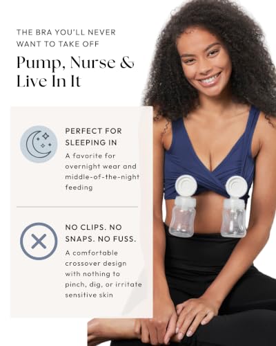 Image of Larken Hands Free Pumping Bra for Breastfeeding | Breast Pump - Maternity Bras for Pregnancy, Pumping & Nursing Bra in One