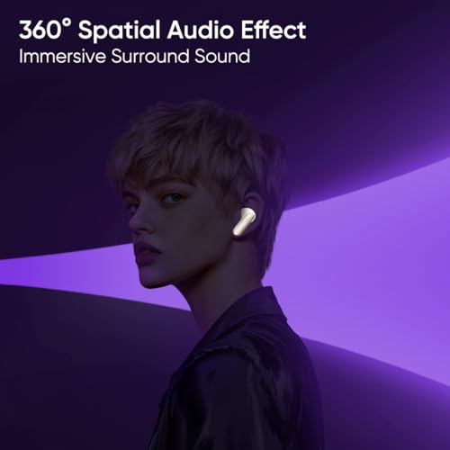 Image of realme Buds Air 7,12.4mm Dynamic Bass Drivers,52Hrs Playtime,52dB Hybrid ANC,6 Mic ENC,45ms Low Latency,360 Spatial Audio,Hi-Res LHDC,IP55 Dust & Water Resistant,True Wireless TWS BT v5.4(Ivory Gold)