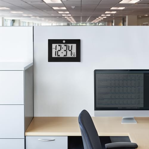 Horloge grand chiffres numerique murale pour lire l'heure de loin