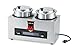 Vollrath 72040 Cayenne Twin Well Countertop Rethermalizer with Insets and Hinged Covers, 4 Quart, 120v