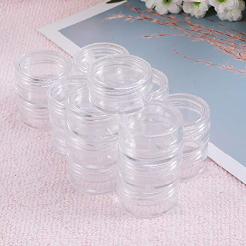 Beaupretty 80 unidades de frascos de cosméticos vazios para amostras de plástico, potes de viagem, p