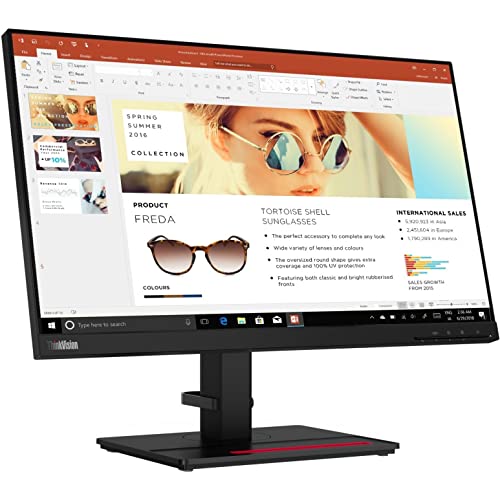 Image of Lenovo ThinkVision P24h-2L 23.8 inch WQHD WLED LCD Monitor - 16:9 - Raven Black