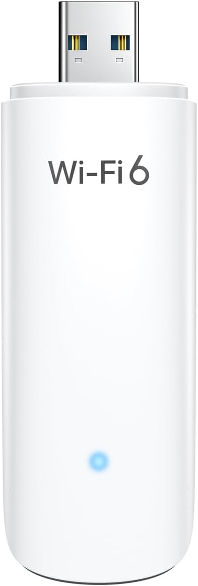 BrosTrend AX1800Mbps WiFi 6 Adapter, USB WiFi Adapter for PC Desktop Laptop of Windows 11/10 ONLY, Wireless Dual Band 5GHz 1201Mbps + 2.4GHz 574Mbps, WiFi Dongle, 802.11AX Next-Gen Wi-Fi, USB 3.0