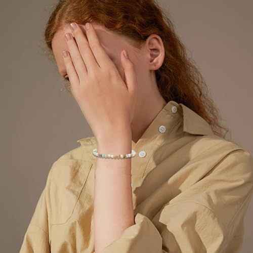 SONNYX 12PCS Natural Stone Bracelets for Women Men 4mm Crystal Bracelets Semi-Precious Gemstone Beaded Bracelets Round Beads Stretch Bracelet Jewelry2