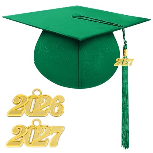 Herrenbek Unisex Matte Graduation Cap 2026 2027 Tassel for High School