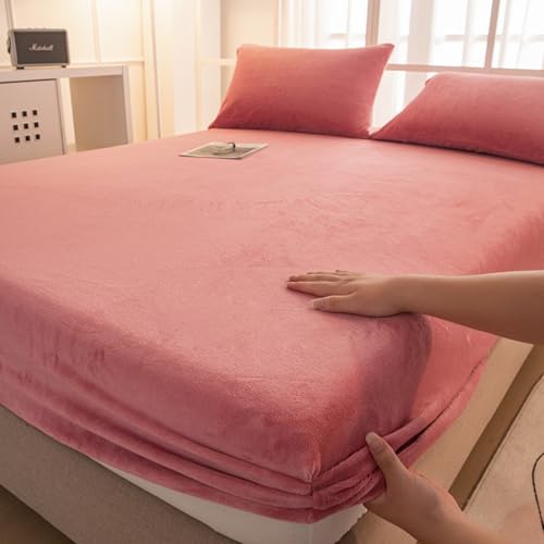 JIANINGHOME Sábanas de franela de 150 x 200 pulgadas, sábana bajera de franela para cama individual, doble, superking