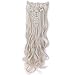 Produktbild Clip in Extensions wie Echthaar günstig Haarteile 8 Tresssen 18 Clips für komplette Haarverlängerung Gewellt Haarextensions 24"(60cm)-140g Honigblond/Grau