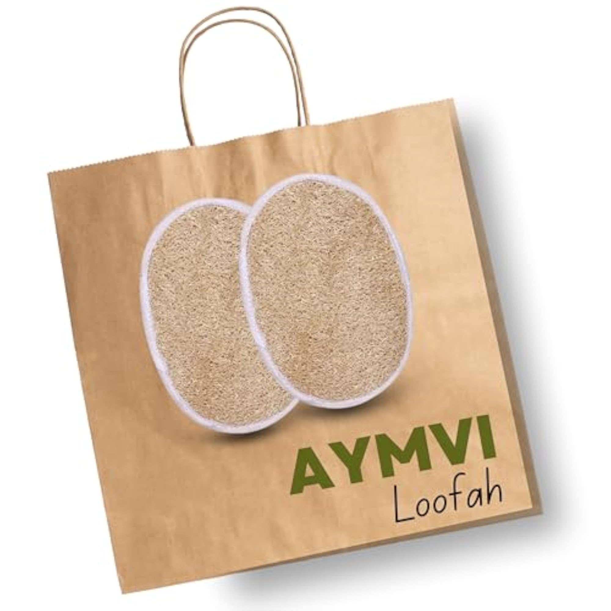 Natural Loofah Sponge Pads for Scrubbing, Pack of 2