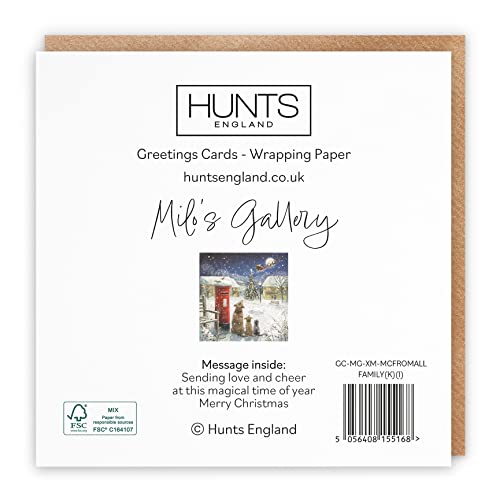 Hunts England From All The Family Stunning Artistic Christmas Card, Merry Christmas From All The Family, Magical Christmas - Image 3