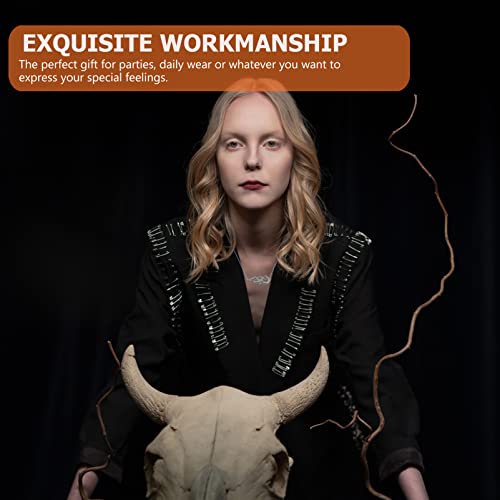 Nolitoy 4 Pcs Clavicle Party Jewelry Lovers Necklace Male Girl Halloween Fashion Style Streetwear Neck For Lover Gift Silver Gothic Chain Chains Female Decors Hop Teen Accessory Men #TOP6