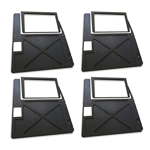 Federal Military Parts Premium Hard X-Door Armor, Set of 4, Black, Compatible with Humvee M998 HMMWV H-1, Handles Not Included
