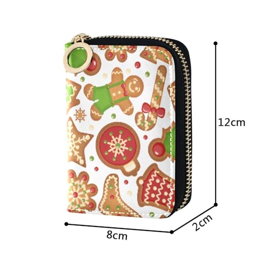 Christmas Cookies Celebratory Wallet for Women Small RFID Blocking Credit Card Wallets Cute Compact Coin Purse Pouch with Zipper3
