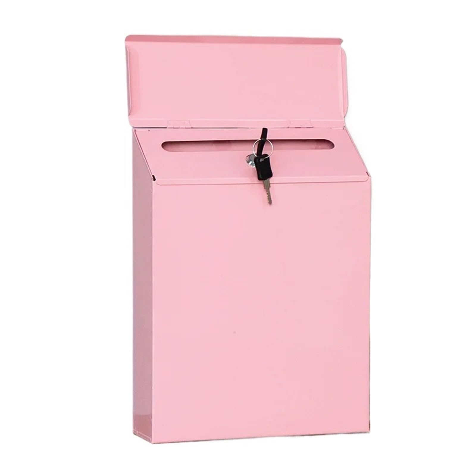 Wall Mounted Letterbox Wall Mount Mailbox Vintage Mail Postal Letter Newspaper Box Waterproof Mailboxes Garden Decoration(Pink)