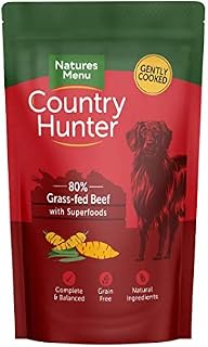 Natures Menu Country Hunter Dog Food Pouch Grass Grazed Beef (6 x 150g)