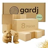 Gardj Lindenholz zum Schnitzen – 8 Stück Schnitzholz Rohlinge Set für Anfänger & Kinder – Weiche Holzblöcke in 3 Größen – Holz zum Basteln, DIY, Figuren & Holzschnitzen