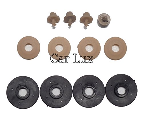Car Lux AR01975 - Alfombrillas de goma a medida tipo cubeta beige para Porsche Cayenne 1 desde 2002-