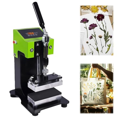 Rosin Wärme Pressemaschine, Rosin Presse mit Digitaler LED, Hitze Presse Maschine, Manuelle Heißpresse, Harzextraktion, Blätter pressen für Herbarium, für Epoxidharz, Botanik
