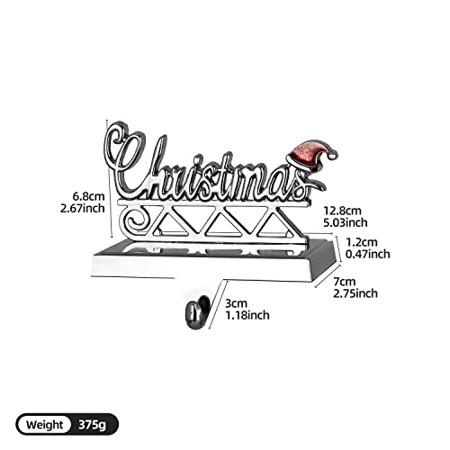 Yuokwer Set Of 2 Christmas Reindeer Stocking Hanger For Mantel，Metal Silver Deer Merry Christmas Stocking Holder For Fireplace And Christmas Party Decoration (Merry Christmas) #TOP1