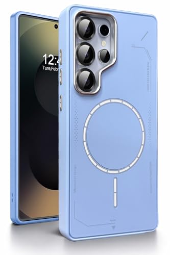 Image of DIZORO Premium Magnetic Case for Samsung S25 Ultra, [Military Grade Drop Protection][Fit for MagSafe], Slim Anti-Fingerprint & Soft Touch Full Body Protective Cover for Samsung S25 Ultra (Sierra Blue)