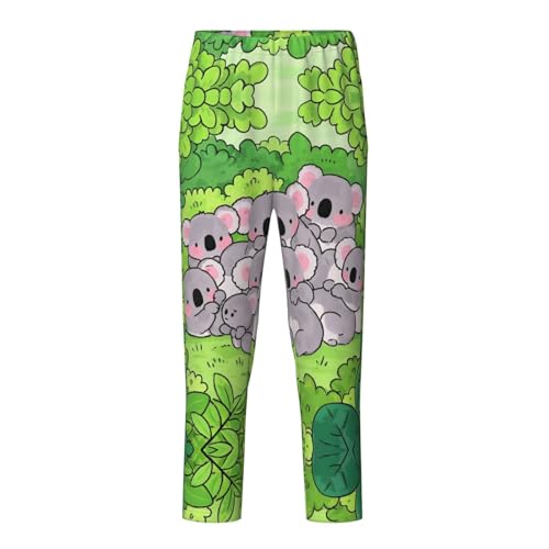 Pajama Pants Pajama Bottoms with Elastic Waistband Sleepwear Lounge Pants, Cute Animal Sloth Trees