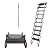 TECHTONGDA 10 Steps Narrow Wall Mounted Attic Ladder Pull Down Folding Ladder, Chocolate Al-Mg Folding Loft Stairs, Vertical Height: 2.5 m/8.2ft Complimentary with 2 Spare Steps