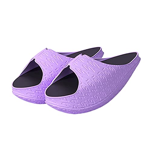 KLMI Pantuflas para Esculpir El Cuerpo para Bajar De Peso, Zapatos para Sacudir EláSticos De Media Palma, Pantuflas De Talla Grande, Morado A-S Cover