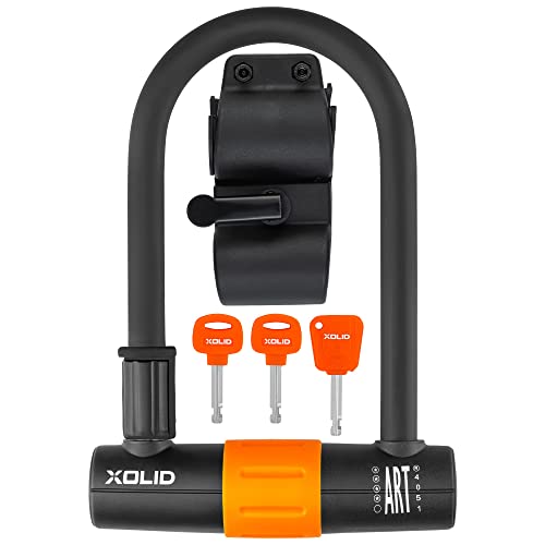 Bügelschloss Fahrrad mit Schlüssel 3X - Bügelschloß Fahrrad 25x18cm - Fahrrad Bügelschloss mit Halterung auch Ebike, Roller, U Lock Bike, Moped Zertifiziertes ART4 für Hohe Sicherheit Cover