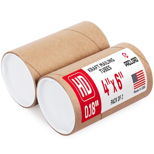 Tube d'expédition carton 10,2x15,2 cm étui emballage postal rigide pour tirage d'art