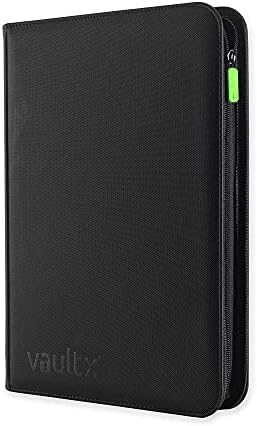 Vault X Premium Exo-Tec® Zip Binder - 9 Pocket Trading Card Album Folder - 360 Side Loading Pocket Binder for TCG