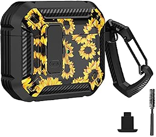 Airpod pro case AirPods Pro Case with LockAirPods Pro Charging Case Secure Lock Full-Body Protection Easy to Use Wireless Charging Shockproof Airpod Pro Case Shockproof&Drop protection
