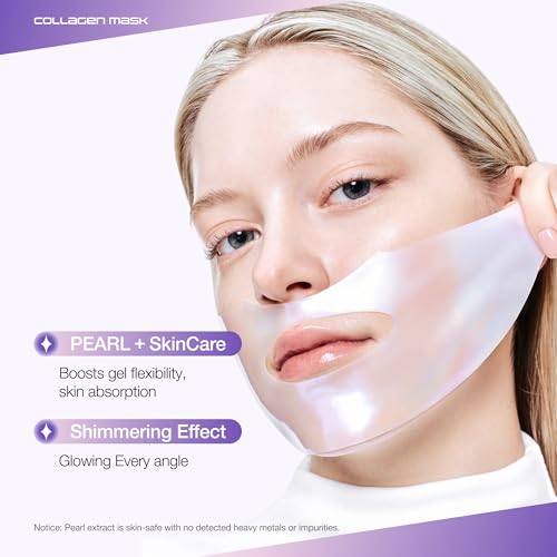 Image of ANUA Vita Collagen Mask, Hydrogel Face Mask for Cooling & Skin Firmness, Dullness Care with Vitamin C, Radiant Glass Skin Effect, KPop Demon Hunters, Korean Skincare (4ea)