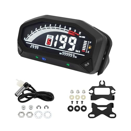 Speedometer Odometer Meter Universal Speedometer Km/h ODO Digital Panel Backlight Odometer Tachometer for Motorcycle 1 2 4 Cylinders