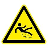 1 Autocollant de 15 CM Panneau Danger Risque de Glissade