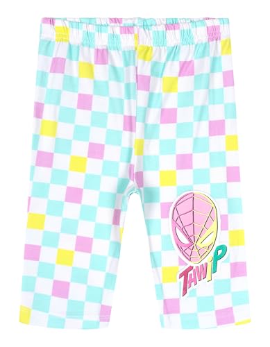 Image of Marvel Girls Oversized Drop Shoulder T-Shirt and Bike Shorts Outfit Set Toddler to Big Kid Sizes (2T - 14-16)