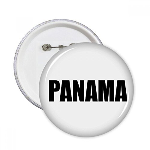 Pin's Panama badge rond noir idéal pour customiser un sac à dos
