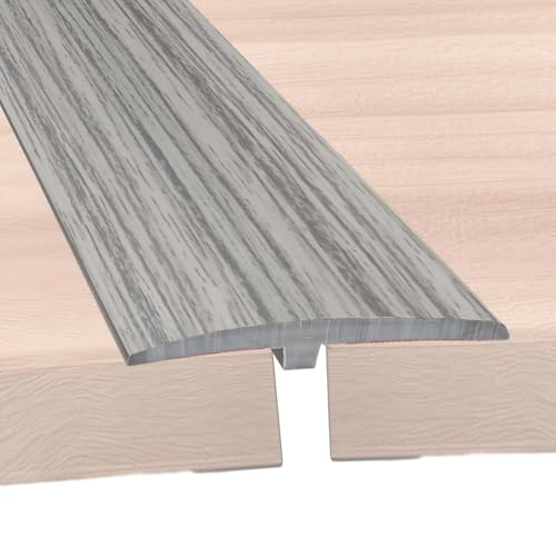 Perfil de Transición para Suelo - 5 cm x 3 m Perfil PVC Perfil Transición Suelo Desnivel Autoadhesivo, Perfil en T Listón de transición autoadhesivo, Listón Cubierta plana para juntas