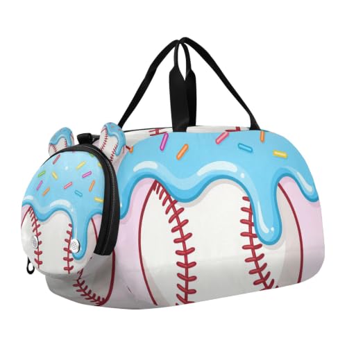 Bolsas de béisbol portátiles con compartimento para zapatos y lona ligera de viaje
