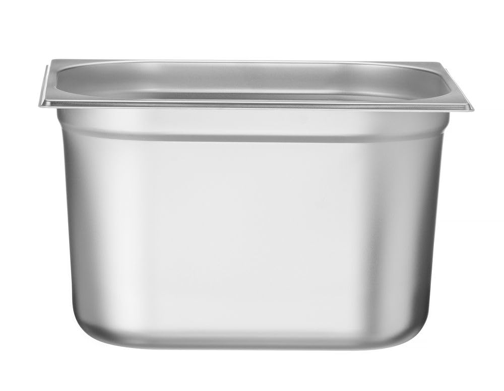 HENDI Bac Gastronorm GN 1/2, Budget Line, résistance thermique -40 °C à 250 °C, compatible four et bain-marie, 12,5L, 325x265x(H) 200mm, acier inoxydable