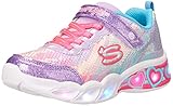 Luces Skechers Sweetheart Lights Lets Shine, Zapatillas Niñas, Purple, 32 EU