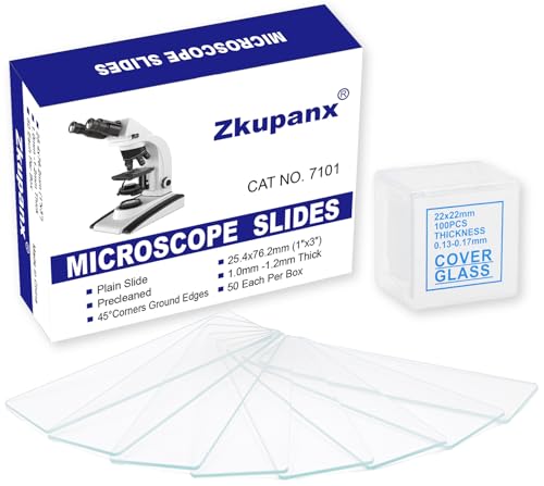 Zkupanx Blank Glass Microscope Slides and Covers - Ground Edges