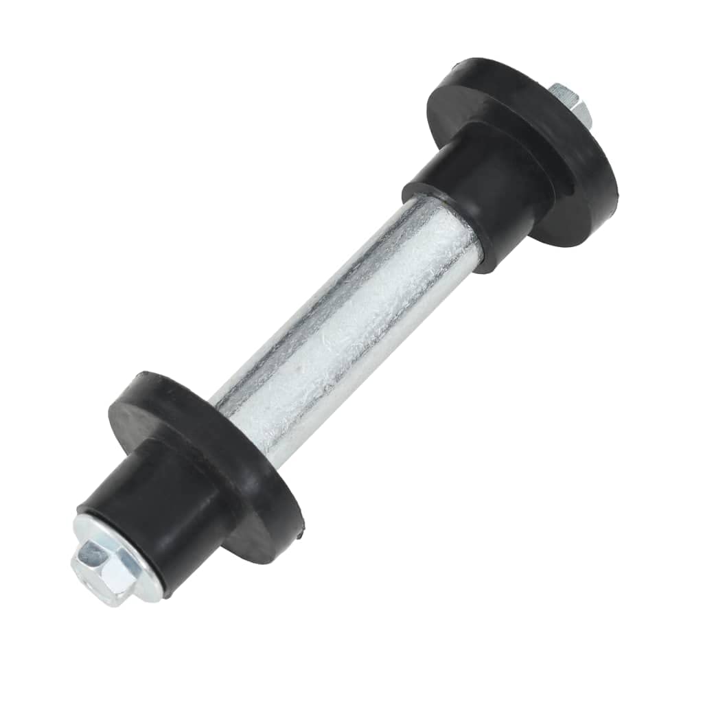 Rueda para carretilla con eje de poliuretano sólido 4.00-8 390 mm, color negro y plateado