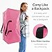 VELVETSURE 6 Pack Heavy Duty Large Moving Bags W/Backpack Straps - Strong Handles & Zippers, Storage Totes For Space Saving, Fold Flat, Alternative to Moving Box and Storage Bin, Pink