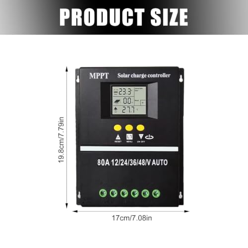 Controlador de conversión de energía y regulador de panel solar con pantalla informativa 7
