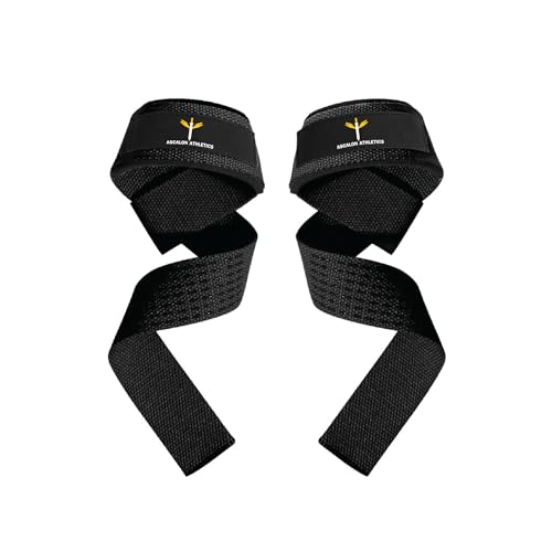 Ascalon Athletics Lifting Straps for Weightlifting, Gym Workouts, Deadlifts, and Powerlifting, Padded Wrist Straps for Men & Women, Durable & Comfortable with Silicone Grip