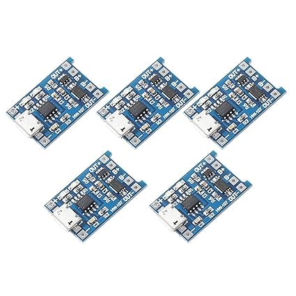SP Electron Pack of 5 Pcs TP4056 Miniature USB 5V 1A 18650 Lithium Battery Charging and Protection Module for multiple uses.-picture-39