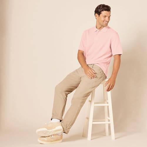 Image of Amazon Essentials Men's Regular-Fit Short Sleeve Cotton Pique Polo Shirt (Available in Big & Tall)