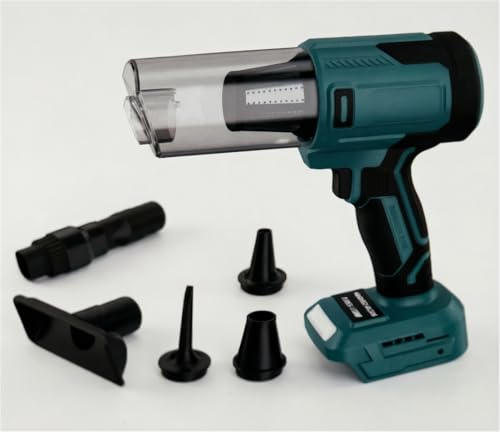 Aspirador de mano inalámbrico compatible con batería Makita 18 V (sin batería), 100 W, 10000 Pa, aspiradora portátil sin escobillas con 5 boquillas para coche, hogar y oficina