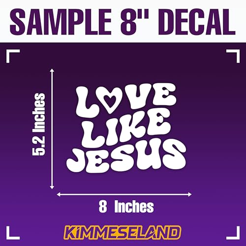 Image of Love Like Jesus Car Decal, Christian Jesus Religious Gift Car Mirror Decals Accessories Affirmations Funny Vinyl Waterproof 8 Inches Car Decal Bumper Decal Gifts for Mom Dad Friend Coworker